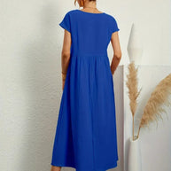 WW | Raffinierte Leinen Sommerkleid mit Praktischen Taschen