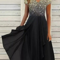 WW | Bedrucktes Kleid mit fließendem Rock für Damen