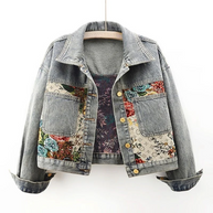 WW | Jeansjacke mit Blumen
