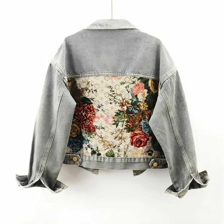 WW | Jeansjacke mit Blumen
