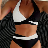 WW | Colorblock-Halter-Bikini-Set für Damen