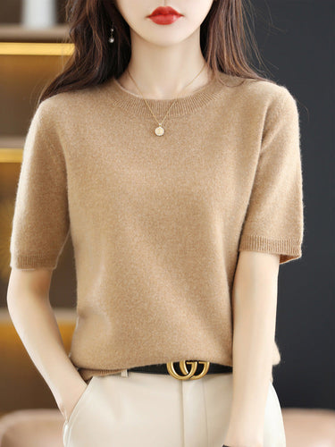 WW | Soft Cashmere T-Shirt With Round Neck