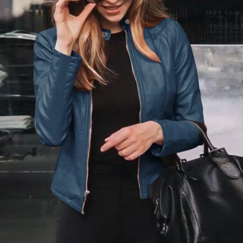 W&W Mode - Glatte Kunstlederjacke