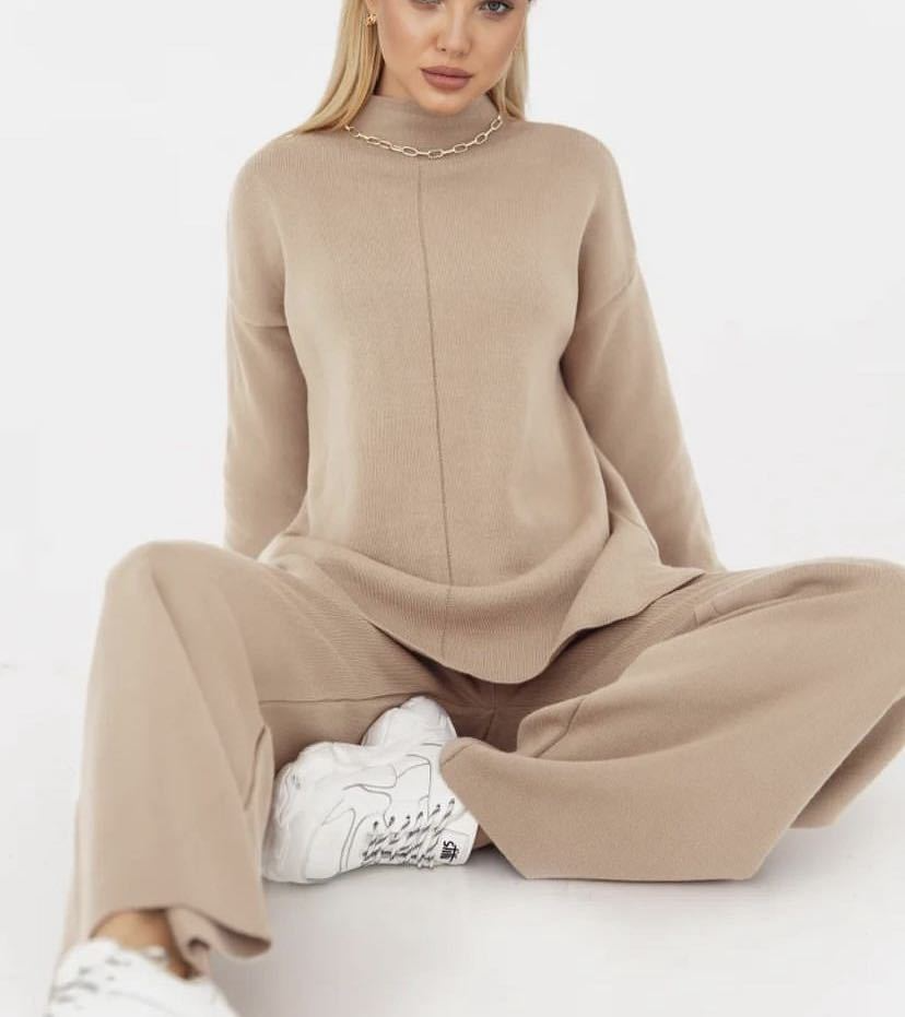 WW | Übergröße Damen Loungewear Satz mit Weitem Bein