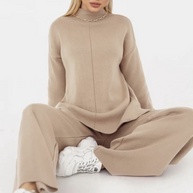 WW | Übergröße Damen Loungewear Satz mit Weitem Bein