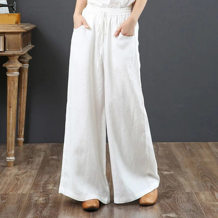 W&W Mode | Vielseitige Leinenhose für Damen in großen Größen