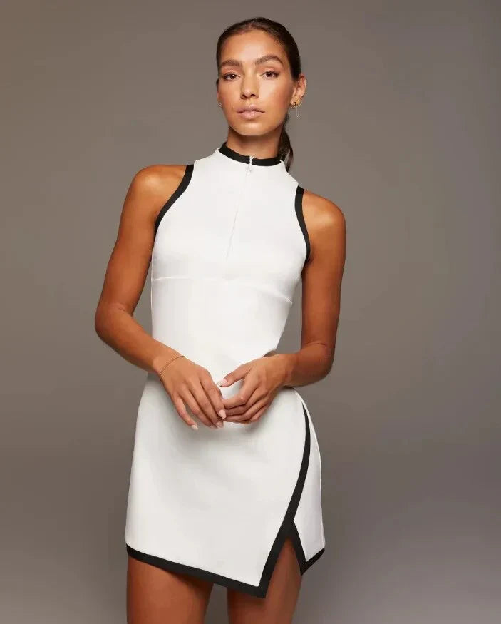 WW | Tennis Mini Kleid mit Reißverschluss vorne