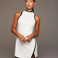 WW | Tennis Mini Kleid mit Reißverschluss vorne