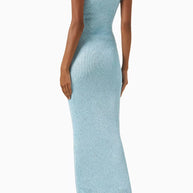 WW | Pailletten-Detail Maxikleid Hellblau