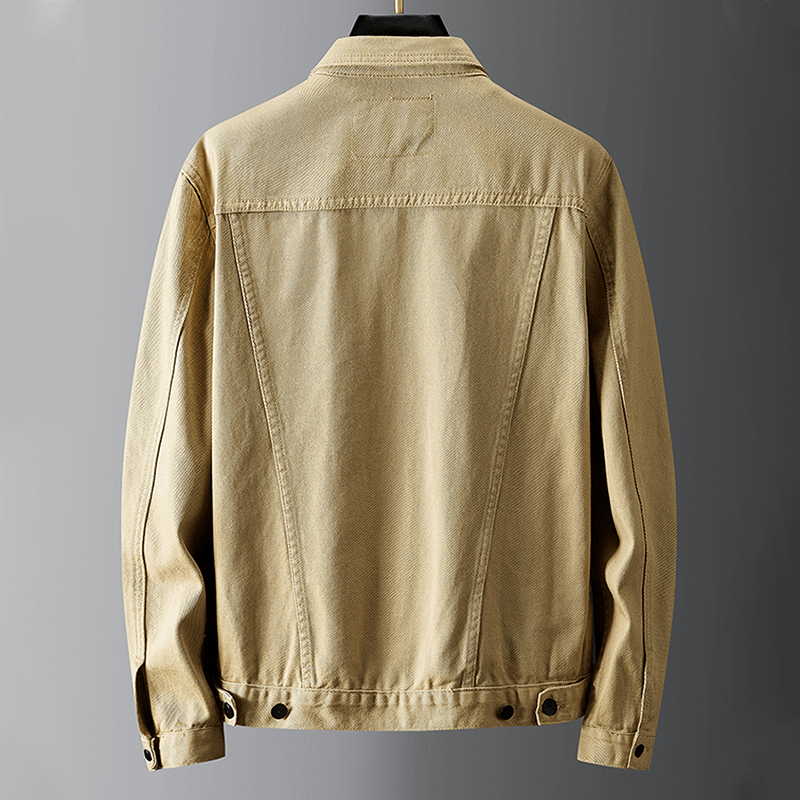 WW | Denimjacke Klassischer Button up Brust & Paspeltaschen Robuste Freizeitkleidung
