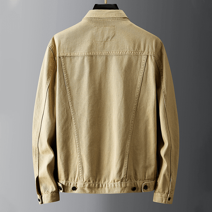 W&W Mode | Denimjacke Klassischer Button up Brust & Paspeltaschen Robuste Freizeitkleidung
