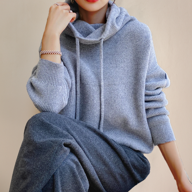 WW - Damen Strickhoodie für gemütliche Freizeitlooks