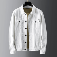 WW | Denimjacke Klassischer Button up Brust & Paspeltaschen Robuste Freizeitkleidung