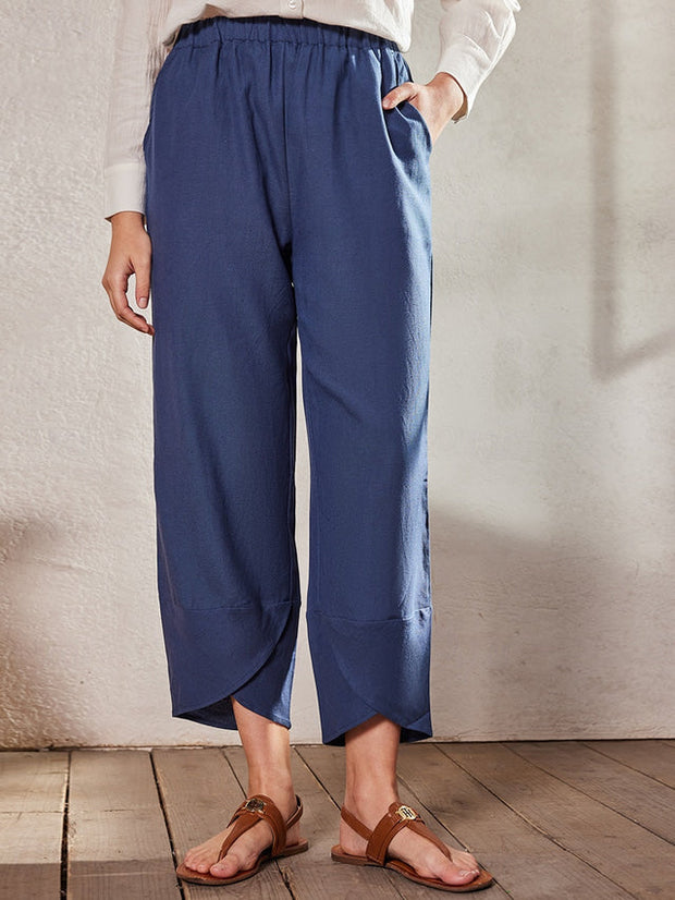 WW | Bequeme Weite Leinenhose für Damen