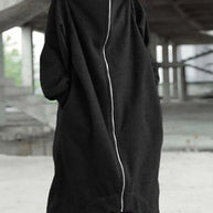 WW Eleganz - Vielseitiger langer Mantel mit Kapuze