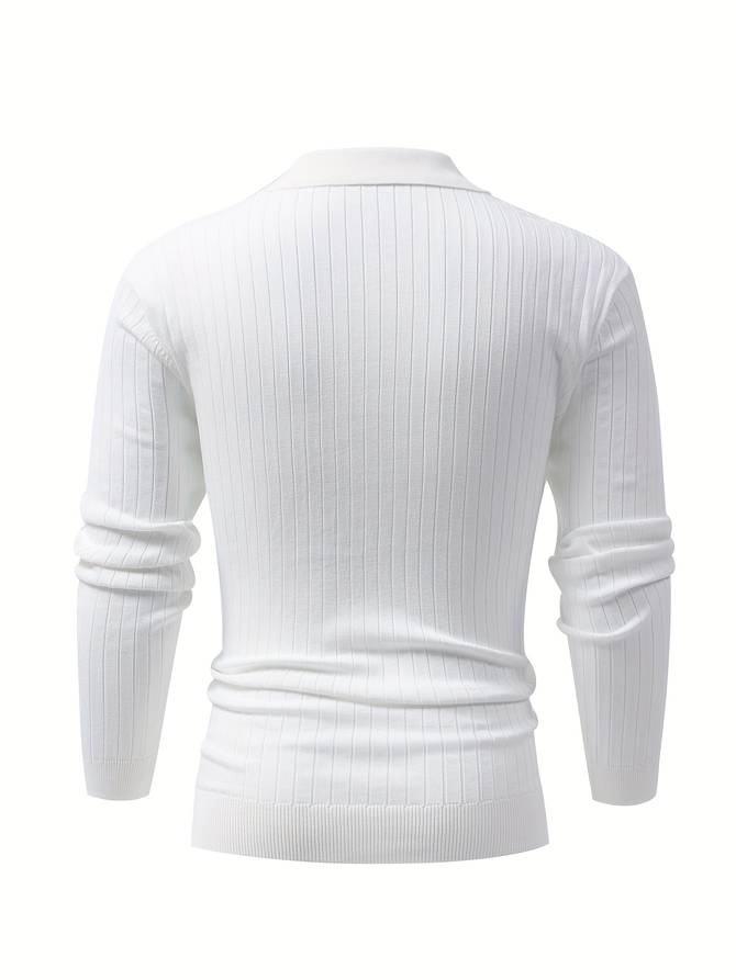 W&W Mode - Lässiger Herrenpullover mit V-Ausschnitt