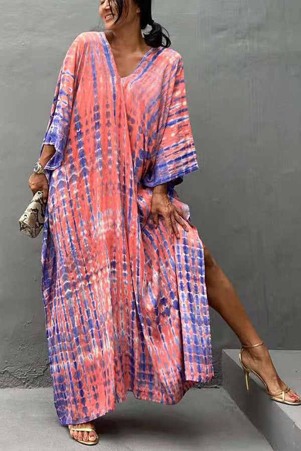 W&W Mode Freely – Lockeres Überwurfkleid im Batik-Boho-Stil