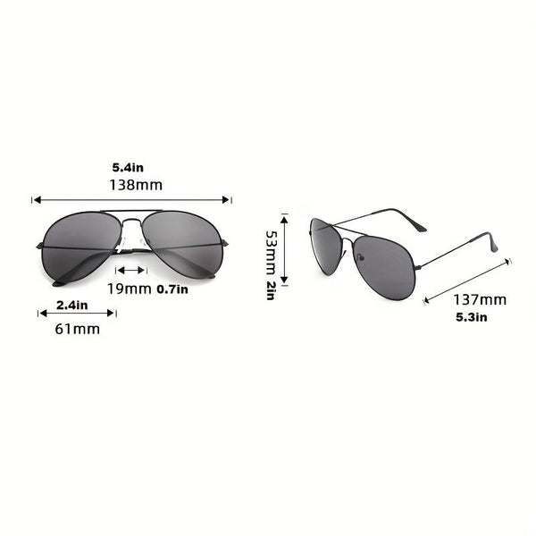 WW | Klassische Aviator-Sonnenbrille mit Goldenem Rahmen für Damen