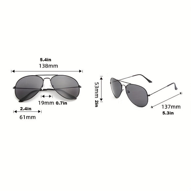 WW | Klassische Aviator-Sonnenbrille mit Goldenem Rahmen für Damen