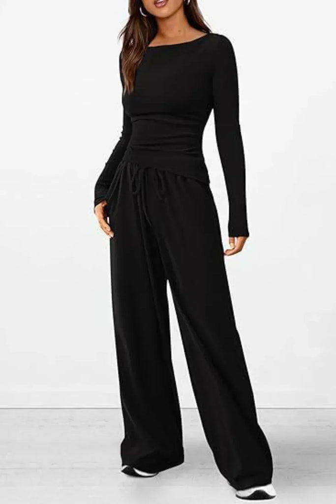 WW | Elegantes Set mit Langarmoberteil und Pants für Frauen