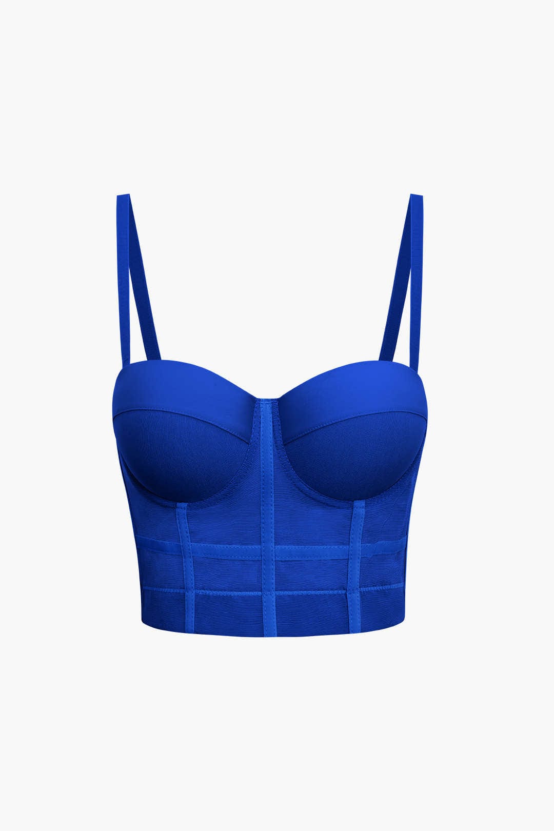 WW | Figurbetontes Bustier Top Mit Bügel Cups Und Transparenter Mesh Struktur