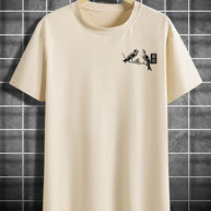 WW | Lässiges Herren T-shirt Mit Blumen Und Vogelprint