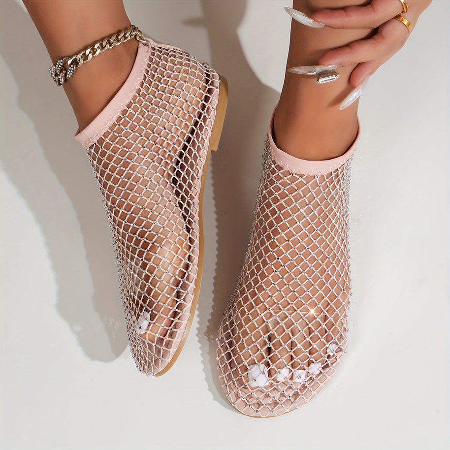 WW | Konstruktion Strasa, Flache Schuhe, Durchsichtige Sandalen für Den Strand