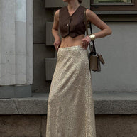 WW | Damenmode Lässig Einfach Sequined Rock