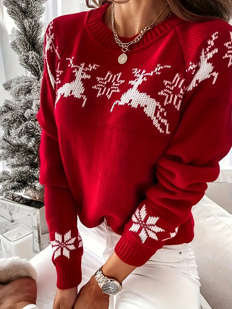 WW | Damen Weihnachts-Pullover mit Rundhals