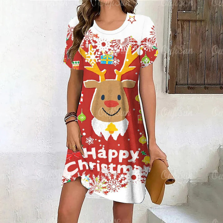 W&W Mode | Eleganter Glanz Schneeflocken Kleid