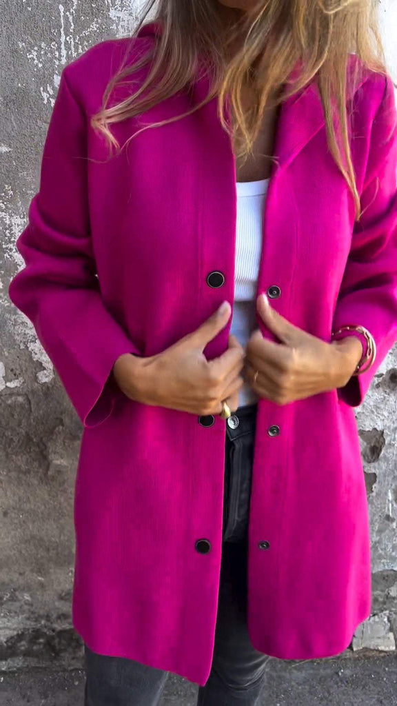 WW - Lässige Einreiher Blazer Mit Kapuze