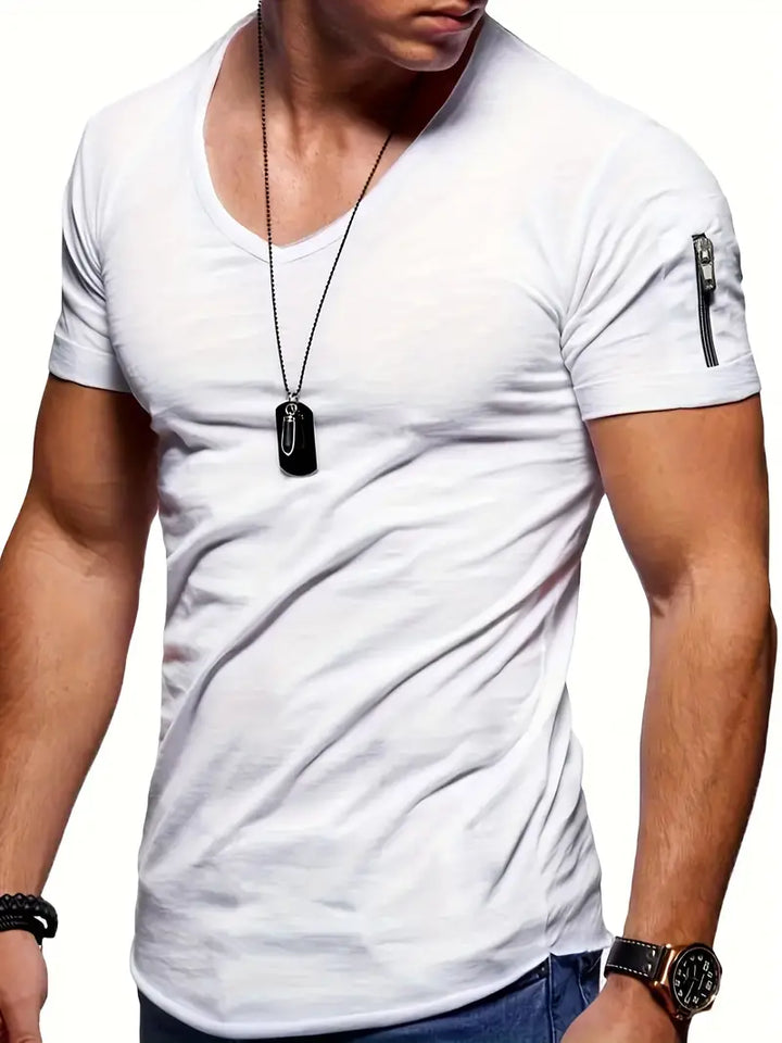 W&W Mode | Lässiges T-shirt Mit V-ausschnitt Für Herren