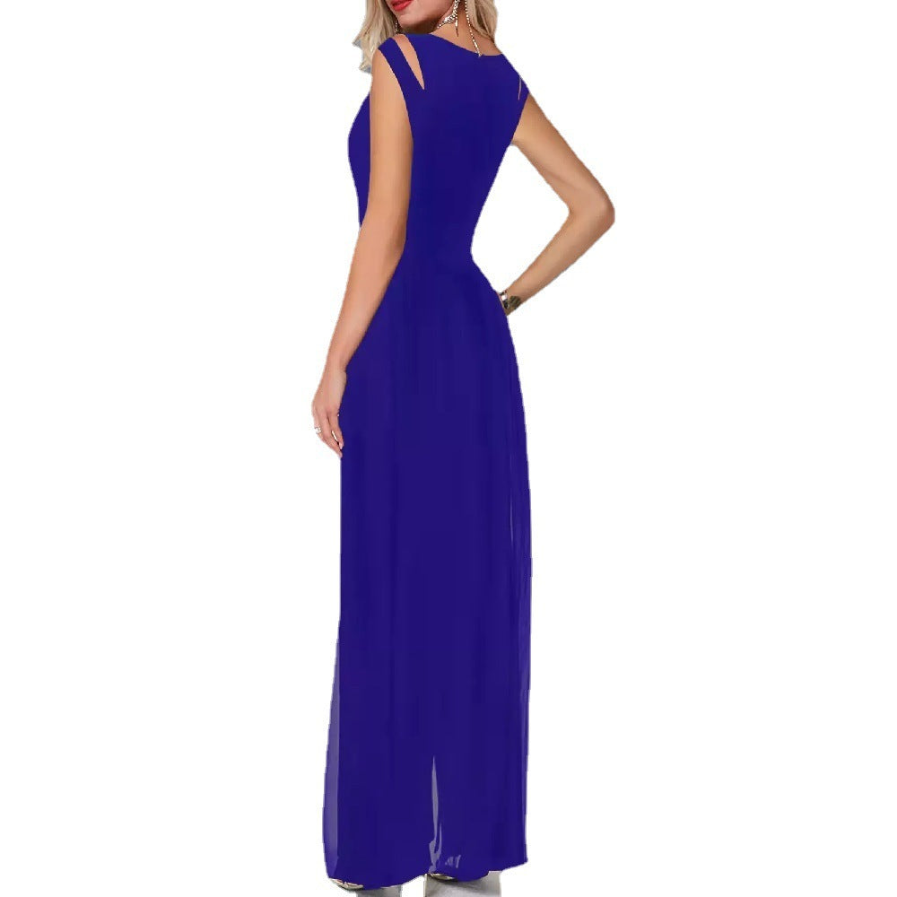 W&W Mode | Einfarbiger Damen Jumpsuit Aus Milchseide