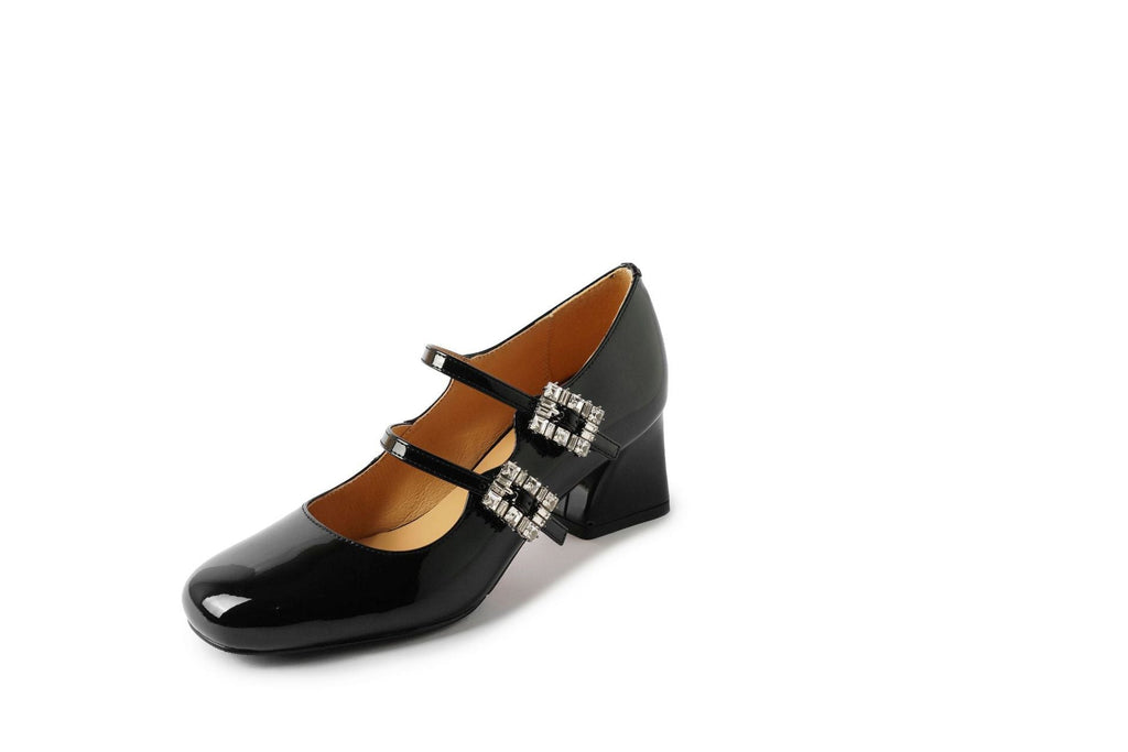 WW | Rund Kopf Chunky Absatz Niedrig Schnitt Bequeme Pumps