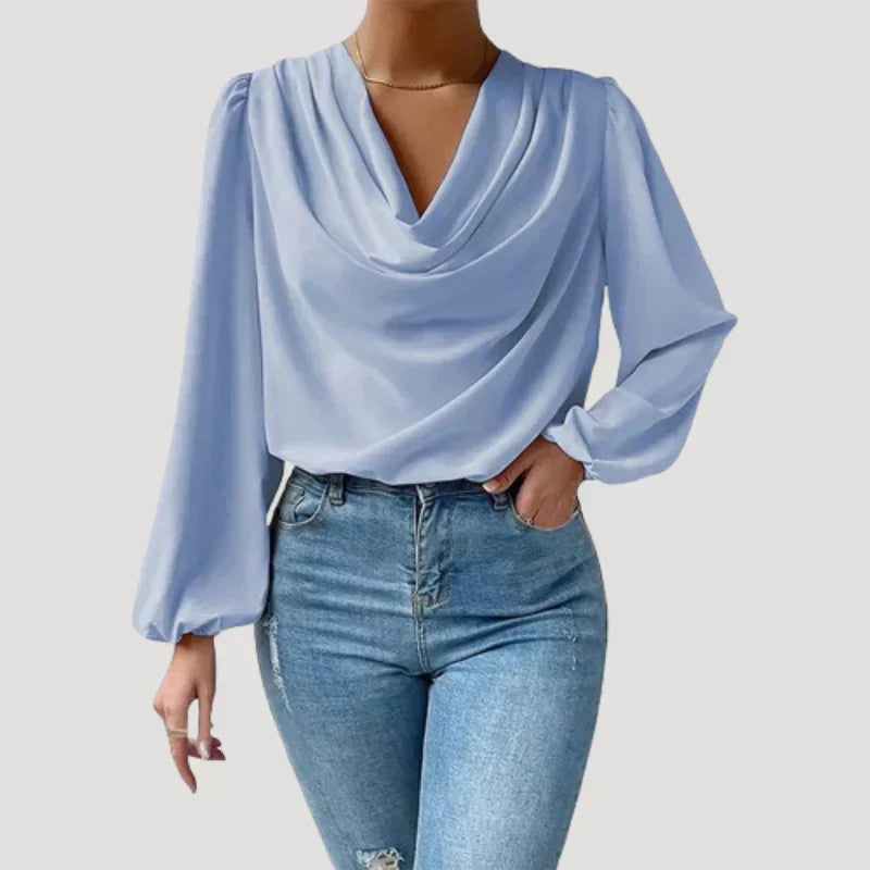 W&W Mode | Bluse mit V-Ausschnitt
