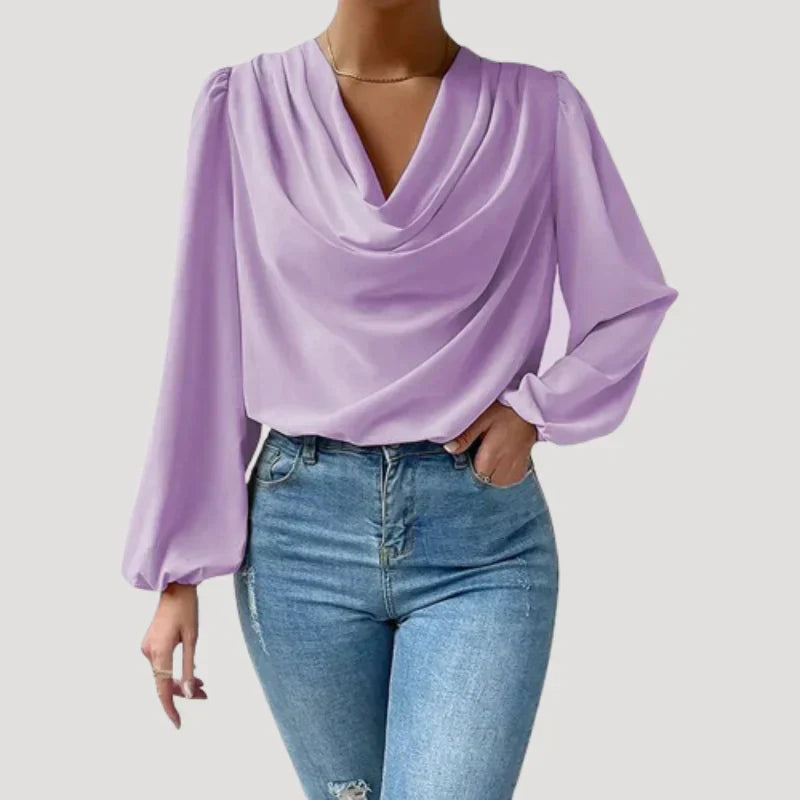 W&W Mode | Bluse mit V-Ausschnitt