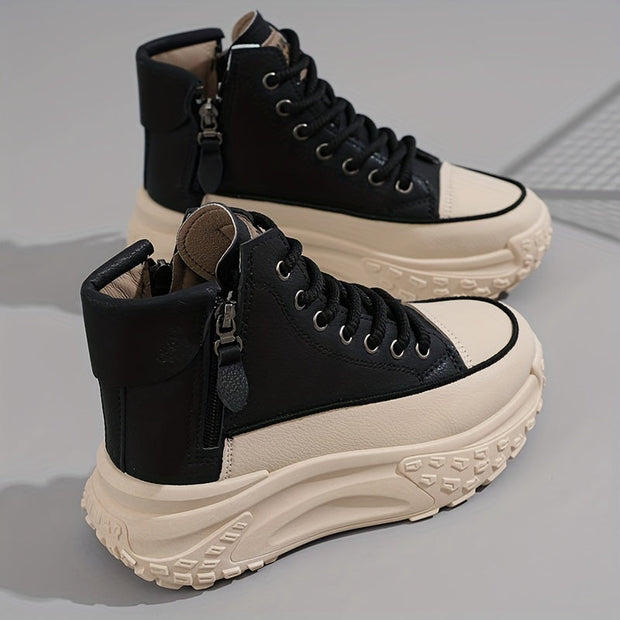 WW | Lässige Plateau Knöchelhohe Sneaker