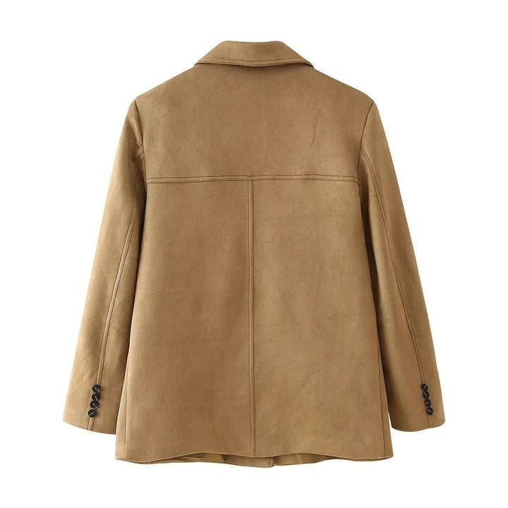 W&W Mode | Retro-Braune Damenjacke
