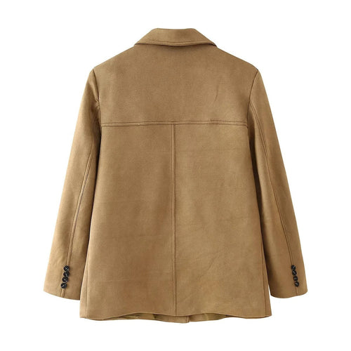 W&W Mode | Retro-Braune Damenjacke