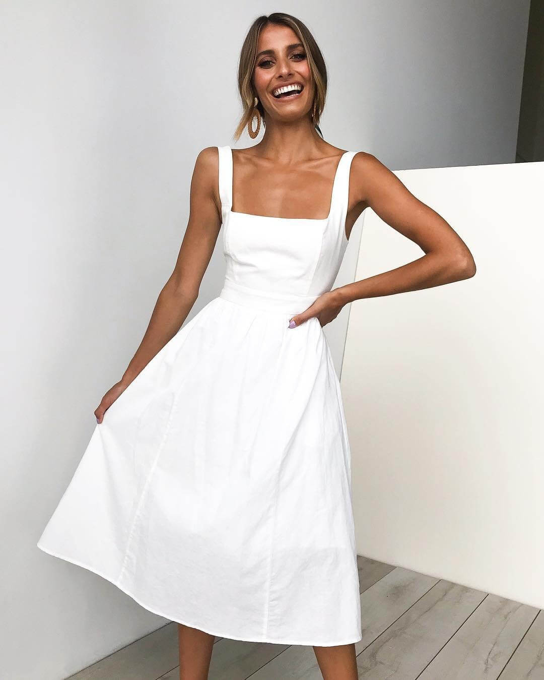 WW | Party Einfarbiges Kleid