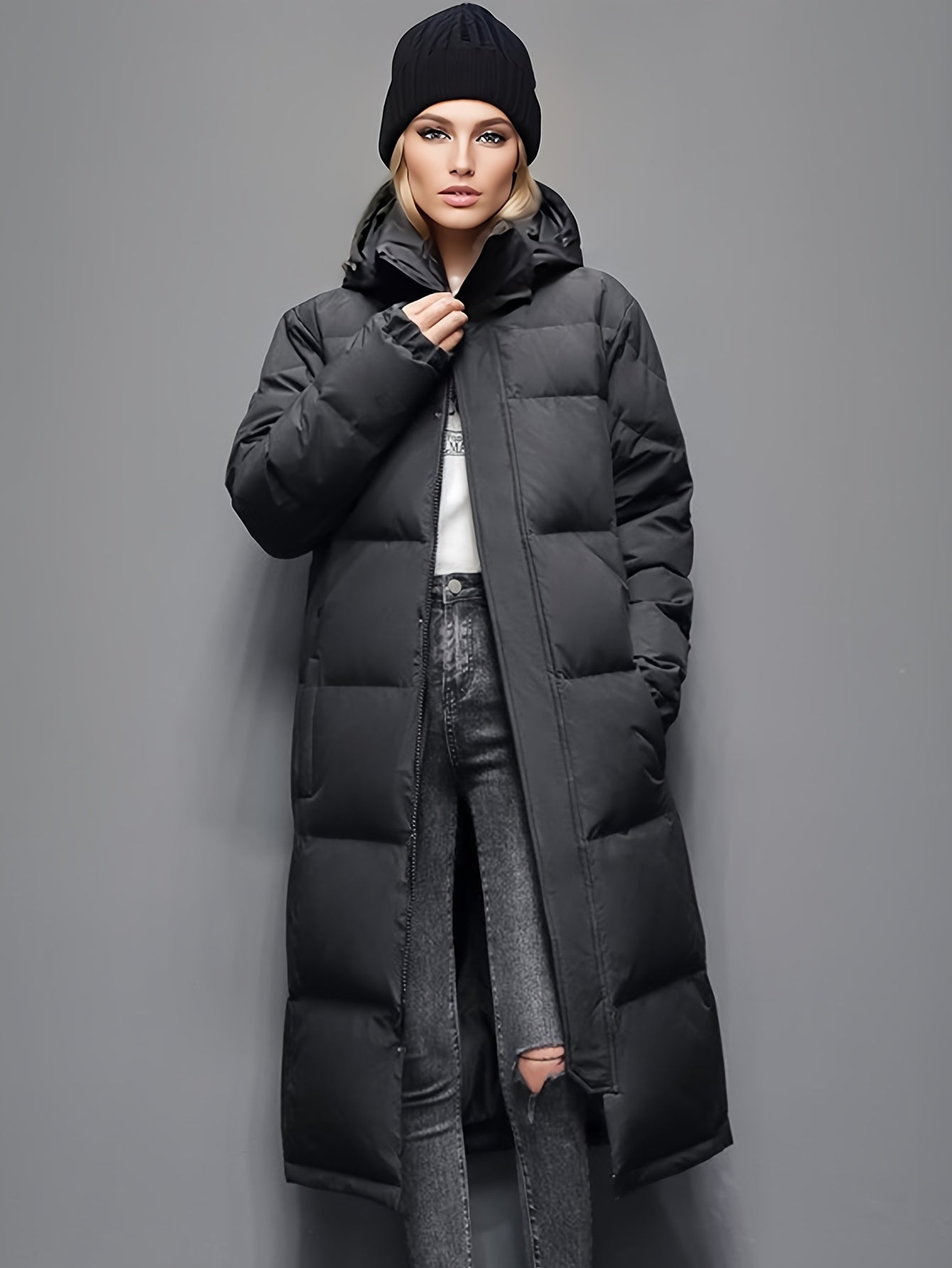 WW | Stilvoller langer Wintermantel Damen mit