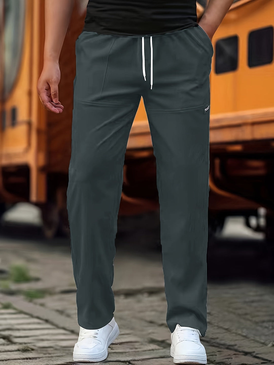 W&W Mode | Stilvolle Kordelzug Athletische Hosen Mit Taschen Für Herren