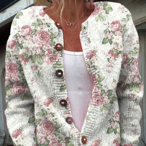 WW | 3D Digital Gedruckte Strickjacke für Damen