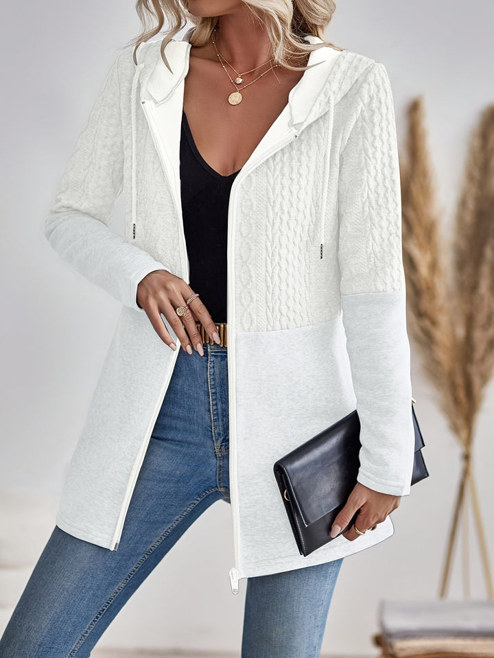 W&W Mode | Damen Kapuzen Sweatshirt mit Reißverschluss