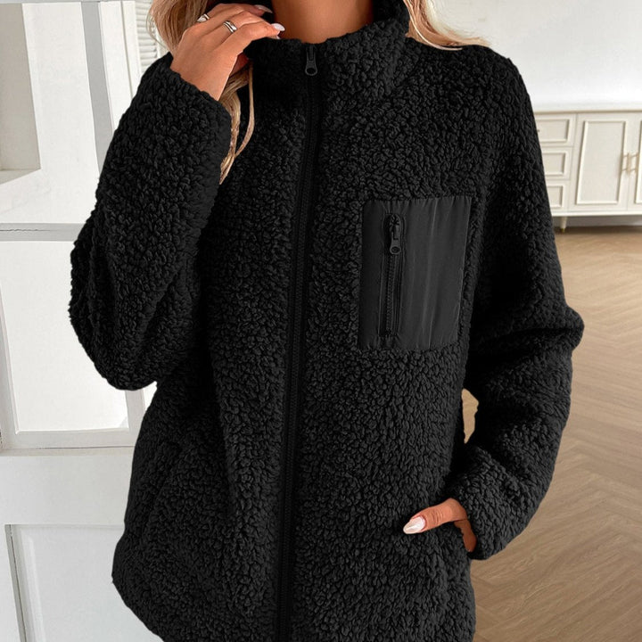 W&W Mode | Lässige Winter Zip-Up Fuzzy Jacke für Damen