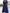 WW | Blaues, Schlichtes Midikleid Mit V-ausschnitt