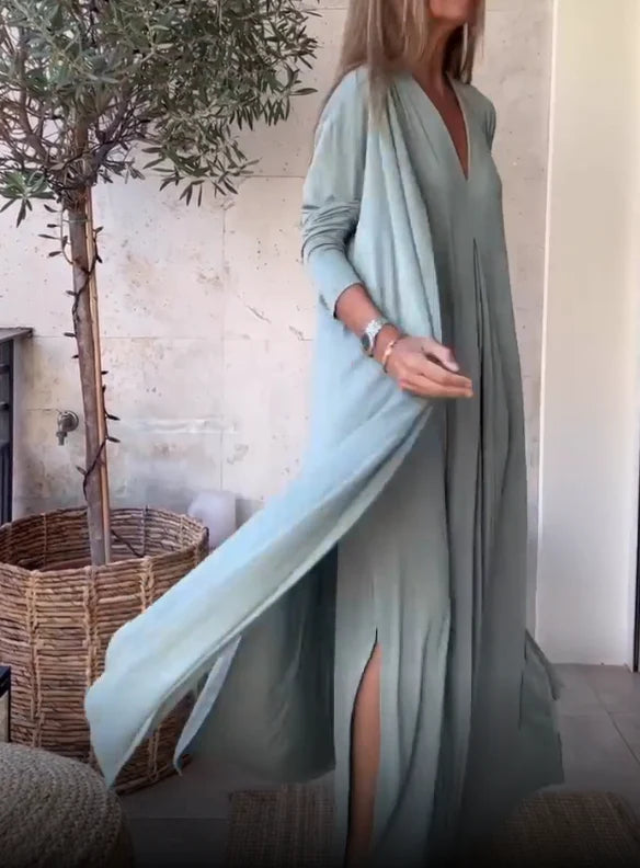 WW | Lässiger Einfarbiger Strickjacke