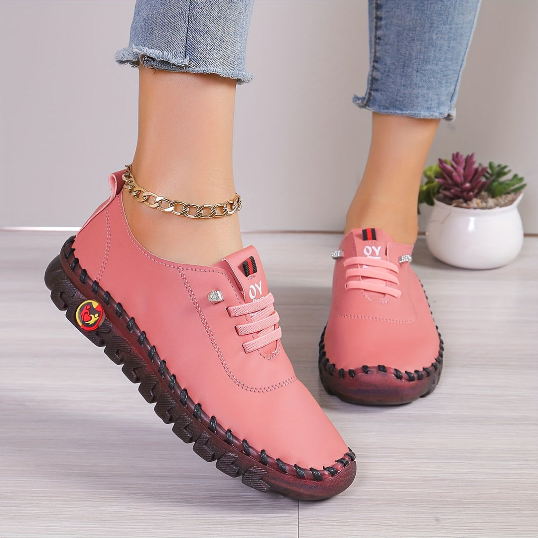 W&W Mode | Bequeme Lederschuhe Mit Runder Spitze