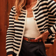Cardigan a righe