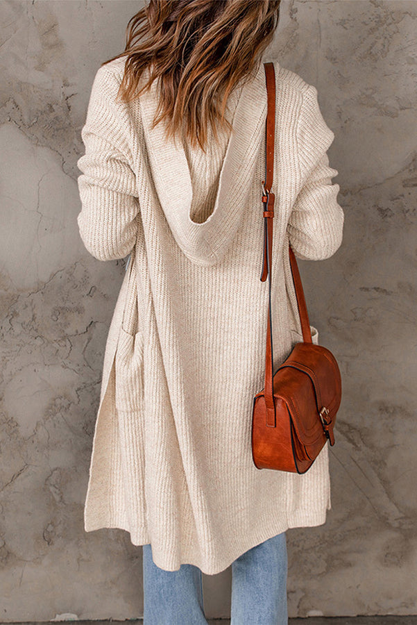 WW | Jonathan Pocketed Hood Midi Strickpullover
